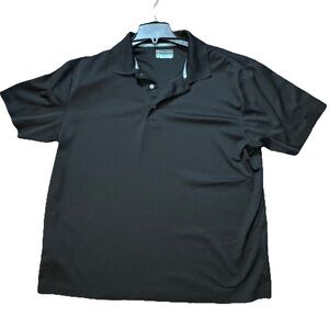 Mens PGA Tour Airflux XL Black Polo Collared Golf Shirt